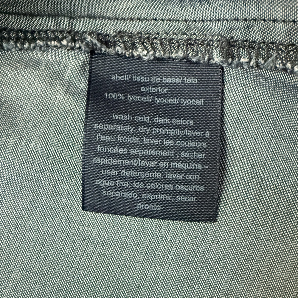 Tommy Hilfiger Indigo ruffle button down shirt - Picture 5 of 5